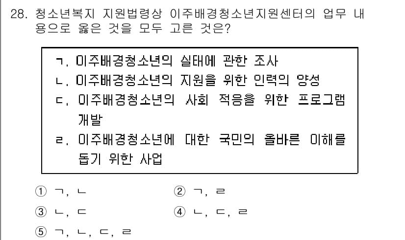 청소년상담사_1급(1교시)(구) 2017년 28번 - 먼저 문제의 핵심 조건과 판단 기준을 차례대로 정리해야 합니다. 제시된 ... 에 관한 핵심 기출문제