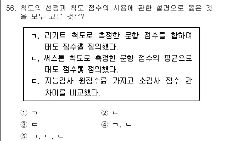 청소년상담사_1급(1교시) 2017년 56번 - 정답과 핵심 포인트를 검수 중인 기출문제