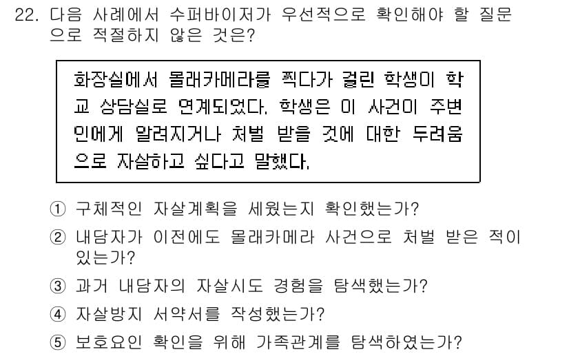 청소년상담사_1급(1교시) 2018년 22번 - 정답과 핵심 포인트를 검수 중인 기출문제