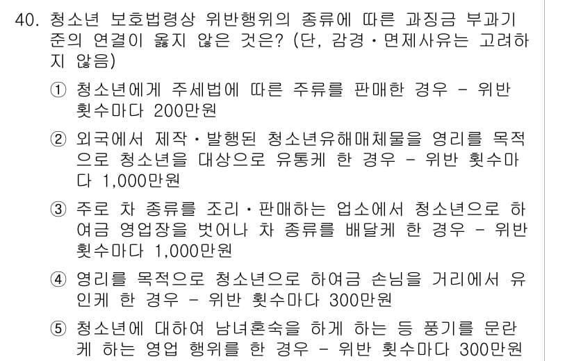 청소년상담사_1급(1교시) 2018년 40번 - 정답과 핵심 포인트를 검수 중인 기출문제