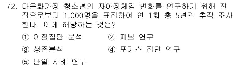 청소년상담사_1급(1교시) 2018년 72번 - 정답과 핵심 포인트를 검수 중인 기출문제