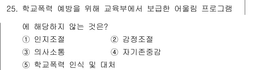 청소년상담사_1급(2교시)(구) 2016년 25번 - 정답과 핵심 포인트를 검수 중인 기출문제