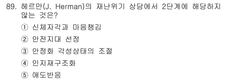 청소년상담사_1급(2교시)(구) 2018년 89번 - 정답과 핵심 포인트를 검수 중인 기출문제
