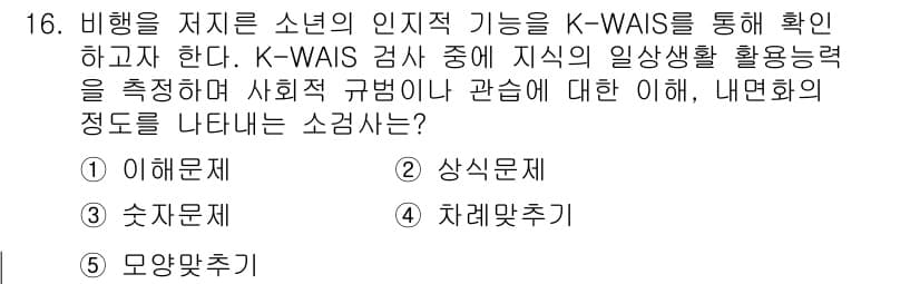 청소년상담사_1급(2교시)(구) 2019년 16번 - 정답과 핵심 포인트를 검수 중인 기출문제