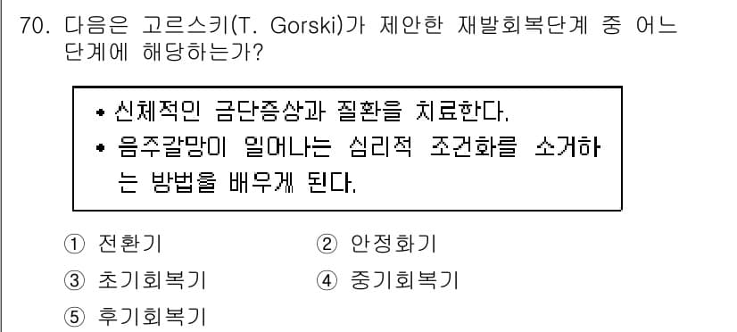 청소년상담사_1급(2교시)(구) 2019년 70번 - 정답과 핵심 포인트를 검수 중인 기출문제