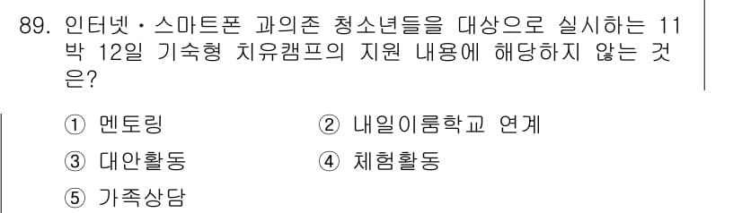 청소년상담사_1급(2교시) 2019년 89번 - 정답과 핵심 포인트를 검수 중인 기출문제