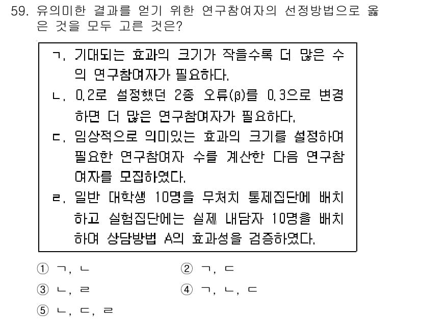 청소년상담사_2급(1교시)(구) 2015년 59번 - 정답과 핵심 포인트를 검수 중인 기출문제