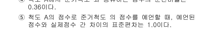 청소년상담사_2급(1교시)(구) 2016년 35번 - 정답이 4인 이유는, 주어진 정보에서 준거척도의 점수와 실제 점수 간의 ... 에 관한 핵심 기출문제