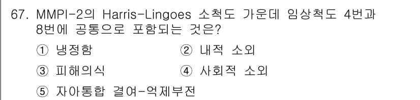 청소년상담사_2급(1교시) 2016년 69번 - 정답과 핵심 포인트를 검수 중인 기출문제