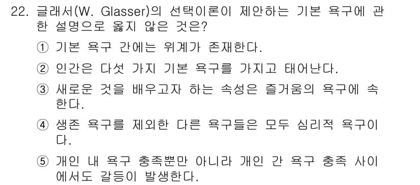 청소년상담사_2급(1교시)(구) 2017년 22번 - 정답과 핵심 포인트를 검수 중인 기출문제