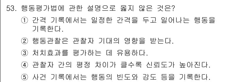 청소년상담사_2급(1교시)(구) 2017년 53번 - 정답과 핵심 포인트를 검수 중인 기출문제