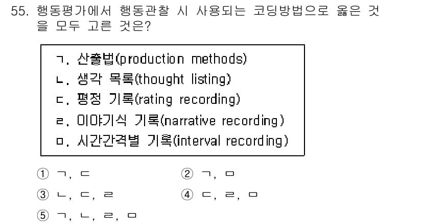 청소년상담사_2급(1교시)(구) 2018년 55번 - 정답과 핵심 포인트를 검수 중인 기출문제