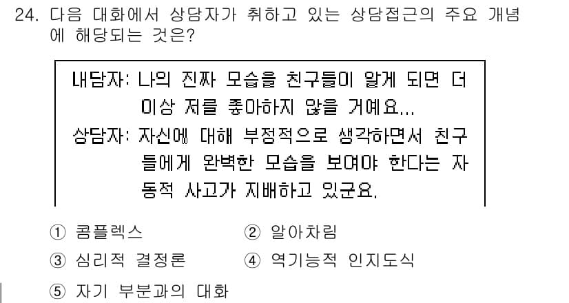 청소년상담사_2급(1교시) 2018년 24번 - 정답과 핵심 포인트를 검수 중인 기출문제