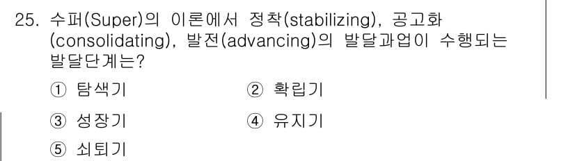 청소년상담사_2급(2교시)(구) 2015년 25번 - 정답과 핵심 포인트를 검수 중인 기출문제
