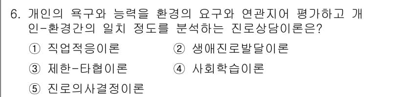 청소년상담사_2급(2교시) 2015년 6번 - 정답과 핵심 포인트를 검수 중인 기출문제