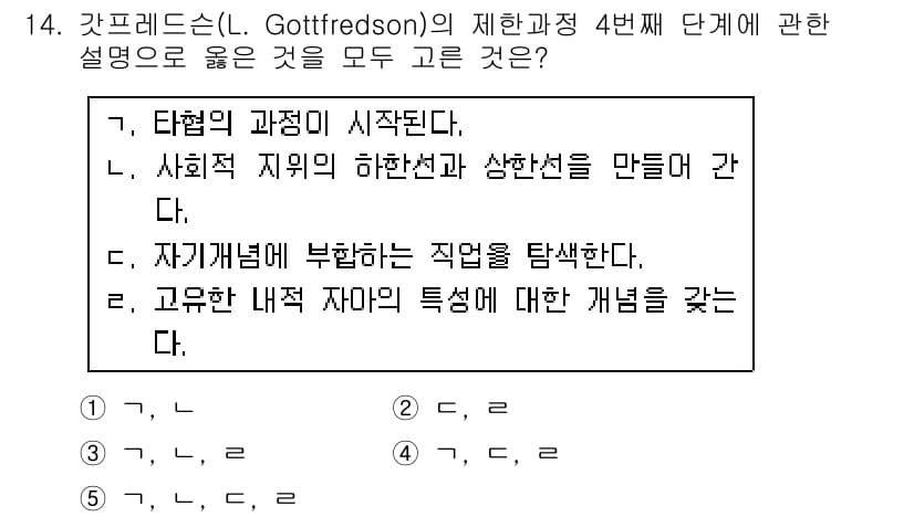 청소년상담사_2급(2교시)(구) 2016년 14번 - 정답과 핵심 포인트를 검수 중인 기출문제