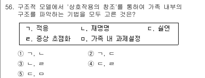 청소년상담사_2급(2교시)(구) 2017년 56번 - 정답과 핵심 포인트를 검수 중인 기출문제