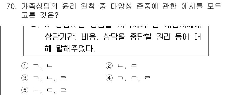 청소년상담사_2급(2교시)(구) 2017년 70번 - 정답과 핵심 포인트를 검수 중인 기출문제
