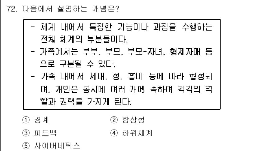 청소년상담사_2급(2교시)(구) 2017년 72번 - 정답과 핵심 포인트를 검수 중인 기출문제