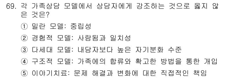 청소년상담사_2급(2교시) 2017년 69번 - 정답과 핵심 포인트를 검수 중인 기출문제