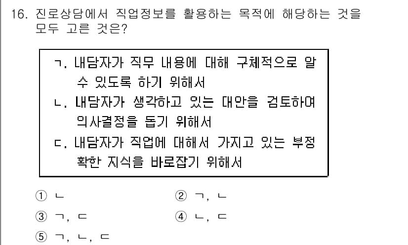 청소년상담사_2급(2교시) 2018년 16번 - 정답과 핵심 포인트를 검수 중인 기출문제