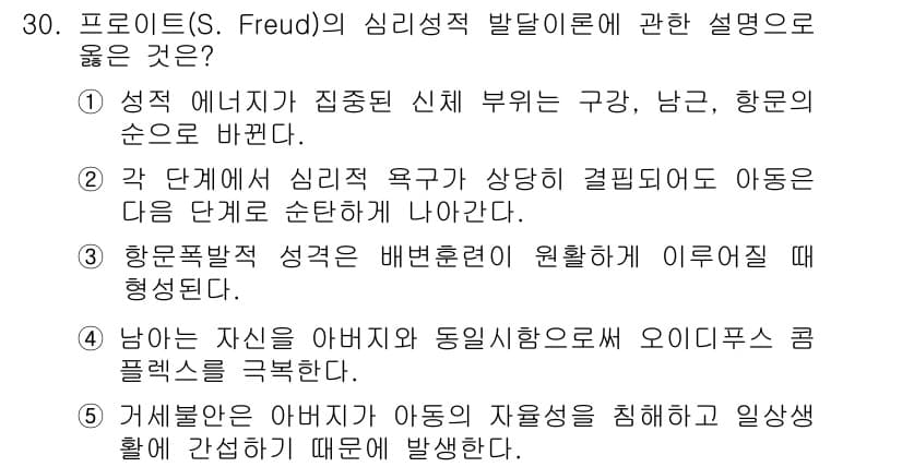 청소년상담사_3급(1교시) 2015년 30번 - 정답과 핵심 포인트를 검수 중인 기출문제