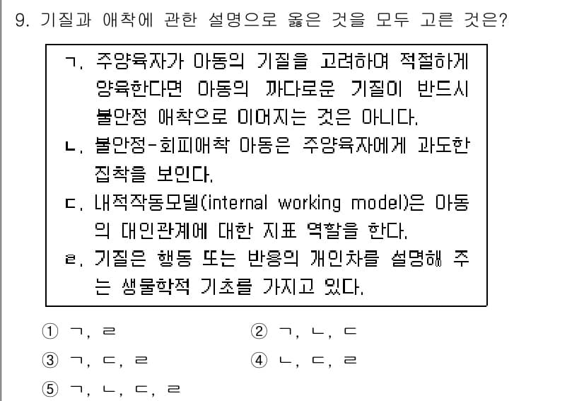 청소년상담사_3급(1교시) 2016년 9번 - 정답과 핵심 포인트를 검수 중인 기출문제