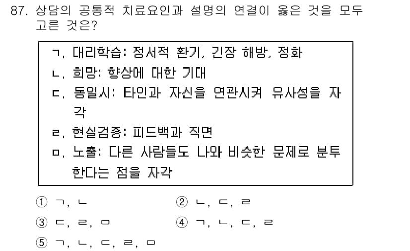 청소년상담사_3급(1교시)(구) 2017년 87번 - 정답과 핵심 포인트를 검수 중인 기출문제