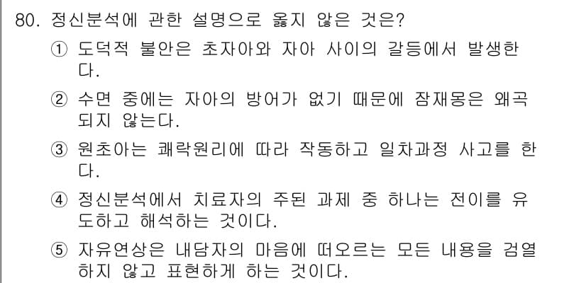청소년상담사_3급(1교시)(구) 2018년 80번 - 정답과 핵심 포인트를 검수 중인 기출문제