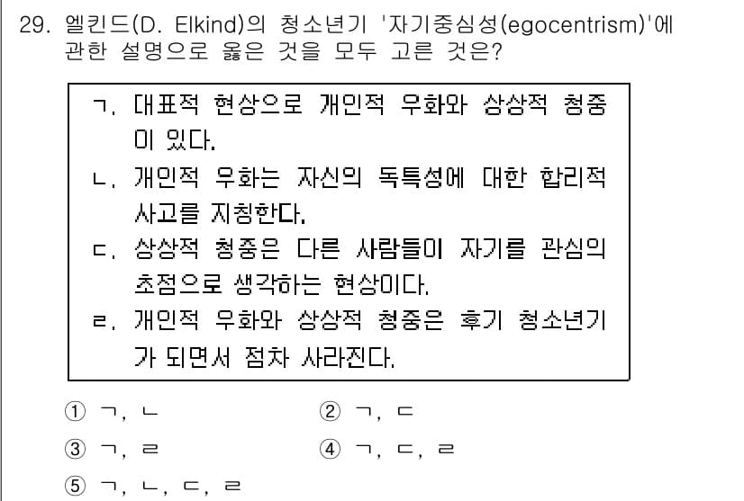 청소년상담사_3급(2교시) 2016년 29번 - 정답과 핵심 포인트를 검수 중인 기출문제