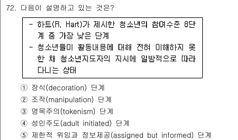 청소년상담사_3급(2교시) 2017년 72번 - 정답과 핵심 포인트를 검수 중인 기출문제