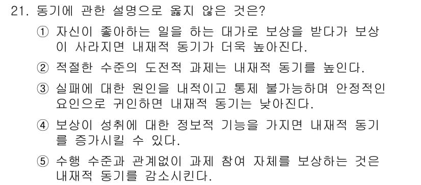 청소년상담사_3급(2교시)(구) 2018년 21번 - 정답과 핵심 포인트를 검수 중인 기출문제