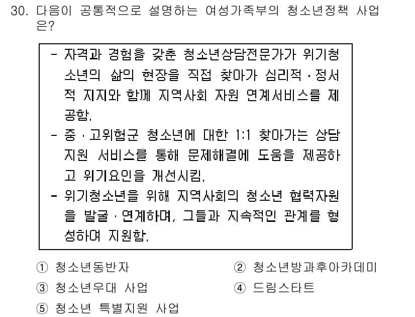 청소년상담사_3급(2교시) 2018년 30번 - 정답과 핵심 포인트를 검수 중인 기출문제