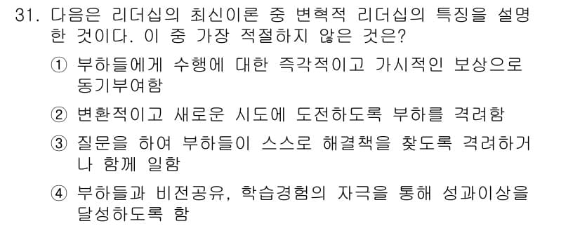 비서_2급 2019년 31번 - 정답과 핵심 포인트를 검수 중인 기출문제