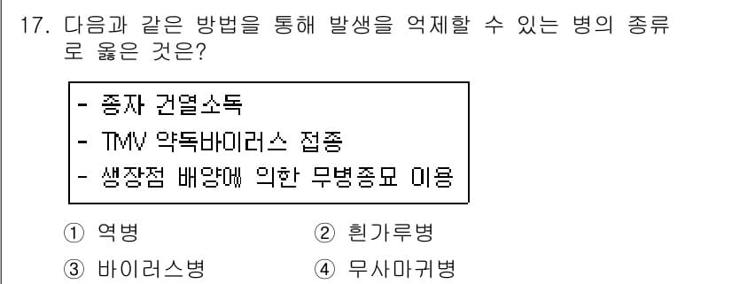 원예기능사 2015년 17번 - 정답과 핵심 포인트를 검수 중인 기출문제