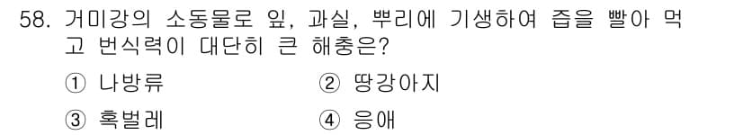 원예기능사 2015년 58번 - 정답과 핵심 포인트를 검수 중인 기출문제