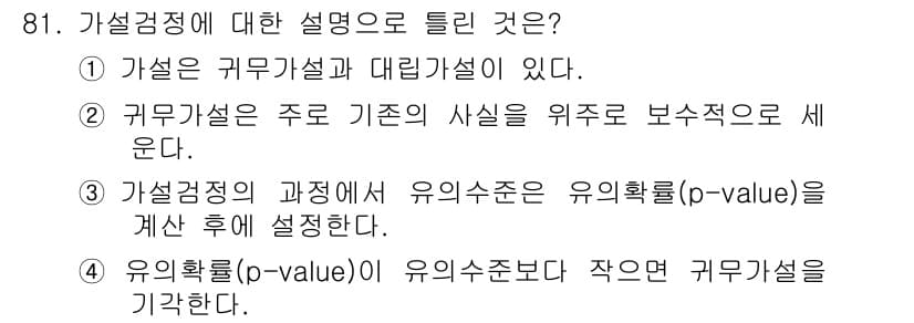 사회조사분석사_2급 2019년 81번 - 정답과 핵심 포인트를 검수 중인 기출문제