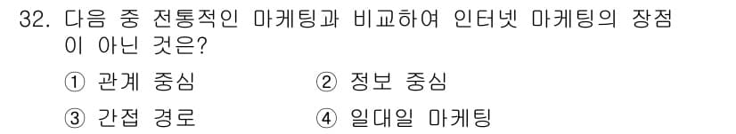 전자상거래운용사 2019년 32번 - 정답과 핵심 포인트를 검수 중인 기출문제