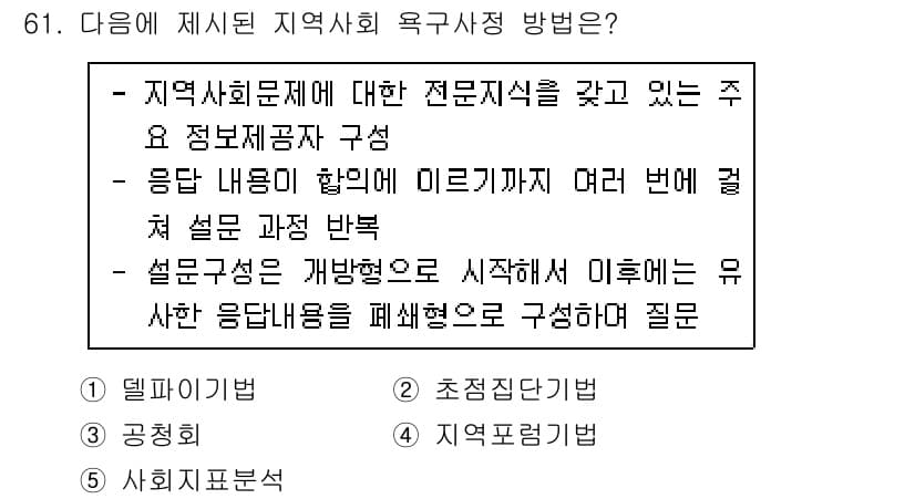 사회복지사_1급(2교시)(구) 2019년 61번 - 정답과 핵심 포인트를 검수 중인 기출문제