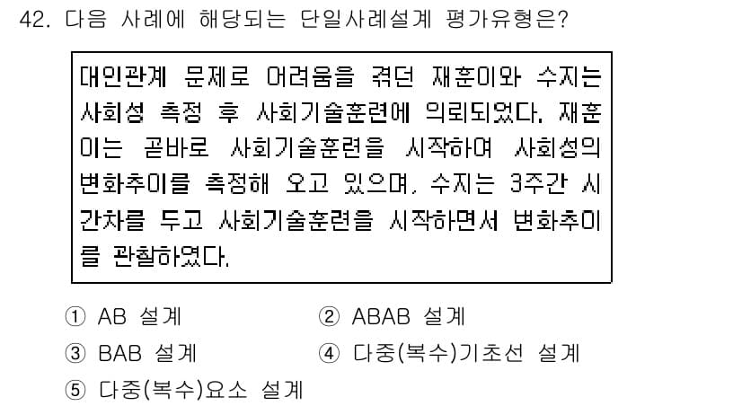 사회복지사_1급(2교시) 2019년 42번 - 이는 사회복지 실천이론에서 개인과 환경 간의 상호작용을 중시하며, 재능과... 에 관한 핵심 기출문제