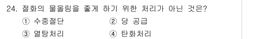 화훼장식기사 2016년 24번 - 정답과 핵심 포인트를 검수 중인 기출문제
