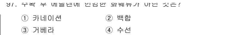 화훼장식기사 2017년 97번 - 정답과 핵심 포인트를 검수 중인 기출문제