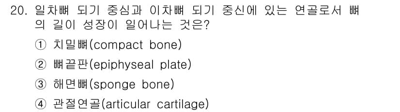 의공산업기사 2015년 20번 - 정답과 핵심 포인트를 검수 중인 기출문제