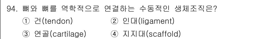 의공산업기사 2015년 94번 - 정답과 핵심 포인트를 검수 중인 기출문제