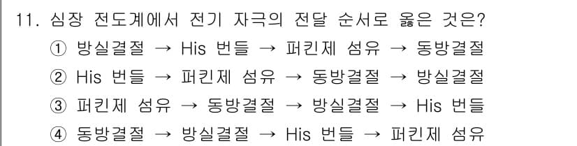 의공산업기사 2019년 11번 - 정답과 핵심 포인트를 검수 중인 기출문제