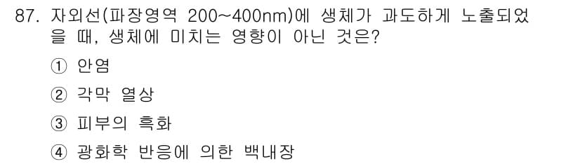 의공산업기사 2019년 87번 - 정답과 핵심 포인트를 검수 중인 기출문제