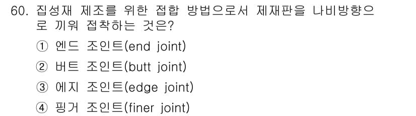 임산가공기능사 2015년 60번 - 정답과 핵심 포인트를 검수 중인 기출문제