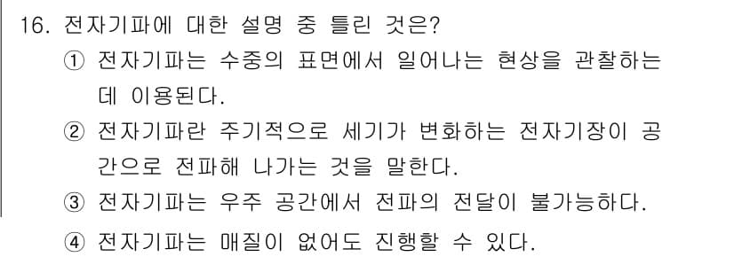 전파전자기능사(구) 2016년 16번 - 정답과 핵심 포인트를 검수 중인 기출문제