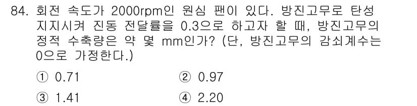 일반기계기사 2019년 84번 - 정답과 핵심 포인트를 검수 중인 기출문제