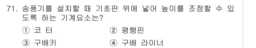 설비보전산업기사 2019년 71번 - 정답과 핵심 포인트를 검수 중인 기출문제